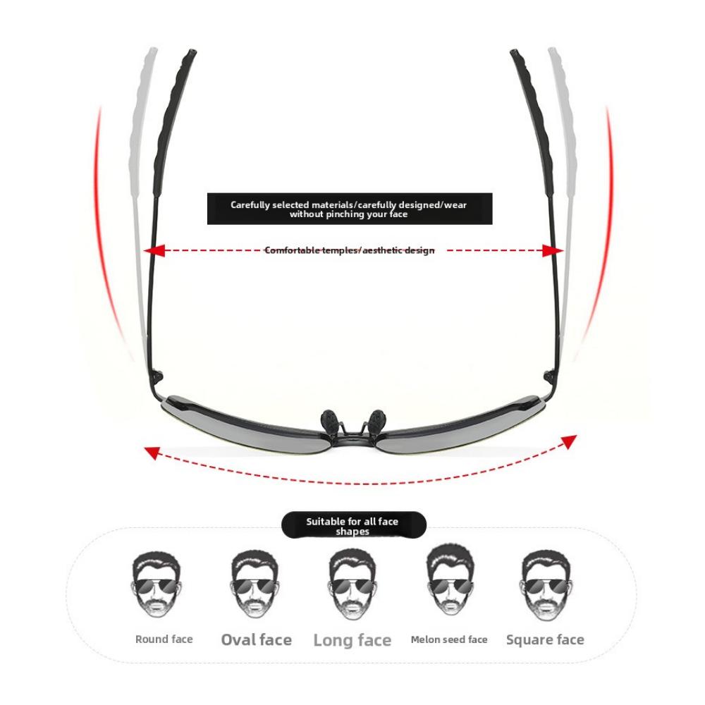 Polarized night vision glasses, color-changing sunglasses, male driver driving glasses, fishing sunglasses, day and night driving glasses
