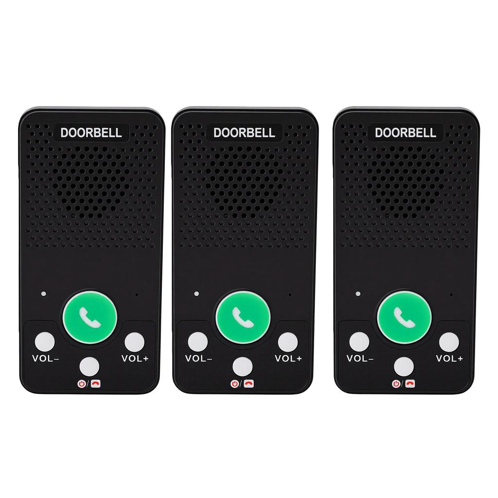 3 Pack Wireless Intercom Systems for Home Office Full Duplex Room To Room Intercom 1600ft Range 8 Volume Levels 4