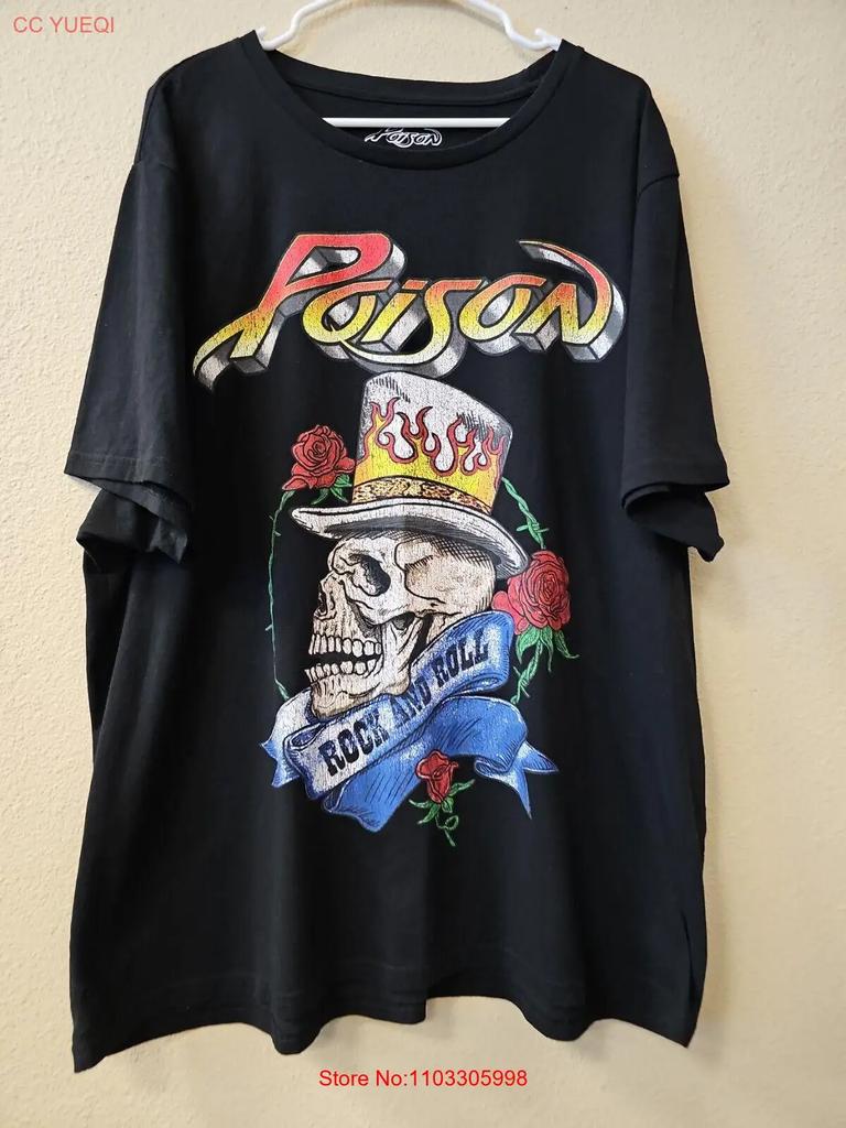 Poison Rock And Roll T Shirt Glam Metal 3xl Size Vintage Unisex Homme Graphic Streetwear Comfortable Designer Clothes