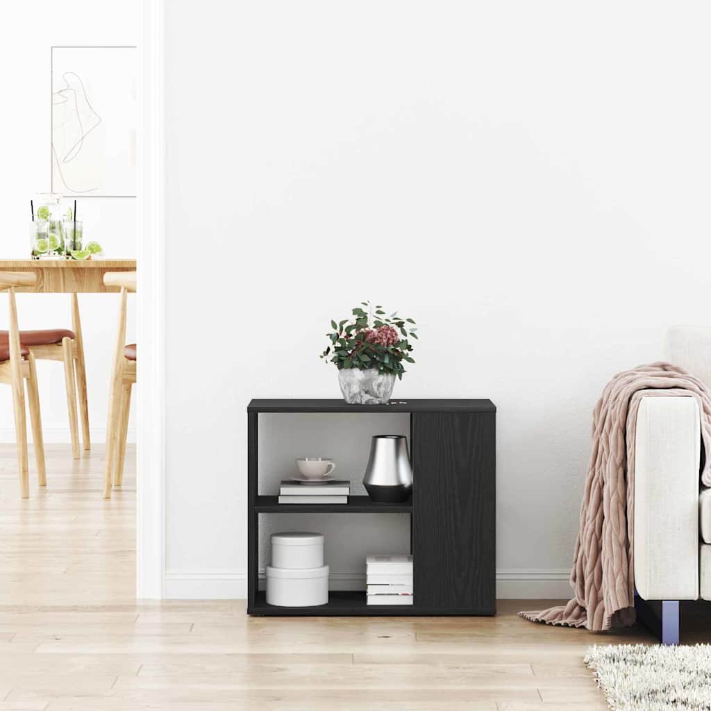 Sideboard in Black Oak Look 60 x 30 x 50 cm Engineered Wood