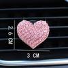 Heart-shaped Car Air Outlet Perfume Clip Rhinestone Car Air Conditioning Air Outlet Perfume Decoration Clip Car Auto Accessories