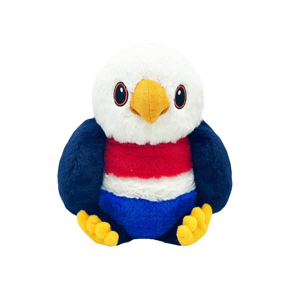 24cm Eagle Plush Toy-Patriotic American Flag Colors  Soft Stuffed Bald Eagle Gift for US Fans Kids 4th of July Decor Red White