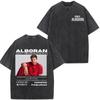 Zanger Pablo Alborán Wereldtournee Kmo 2026 Print Gewassen Vintage T-shirt Mannen Vrouwen Hip-hop T-shirts Korte Mouwen Casual T-shirts