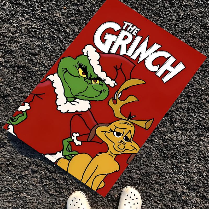 Tapis imprimé Grinch, Tapis pour chaise de bureau Salon Chambre à coucher Décoration de cuisine Cadeaux.