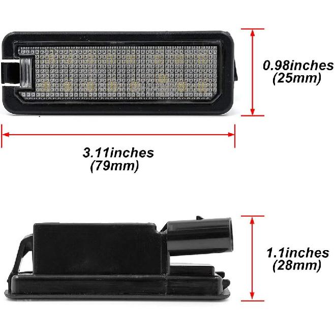 Xenon White LED License Plate Lights for MK5 GTI MK6 MK7 Golf 5 Glof 6 Golf 7 New Beetle Passat CC Rabbit Eos Phaeton Polo Lupo Rear License Plate