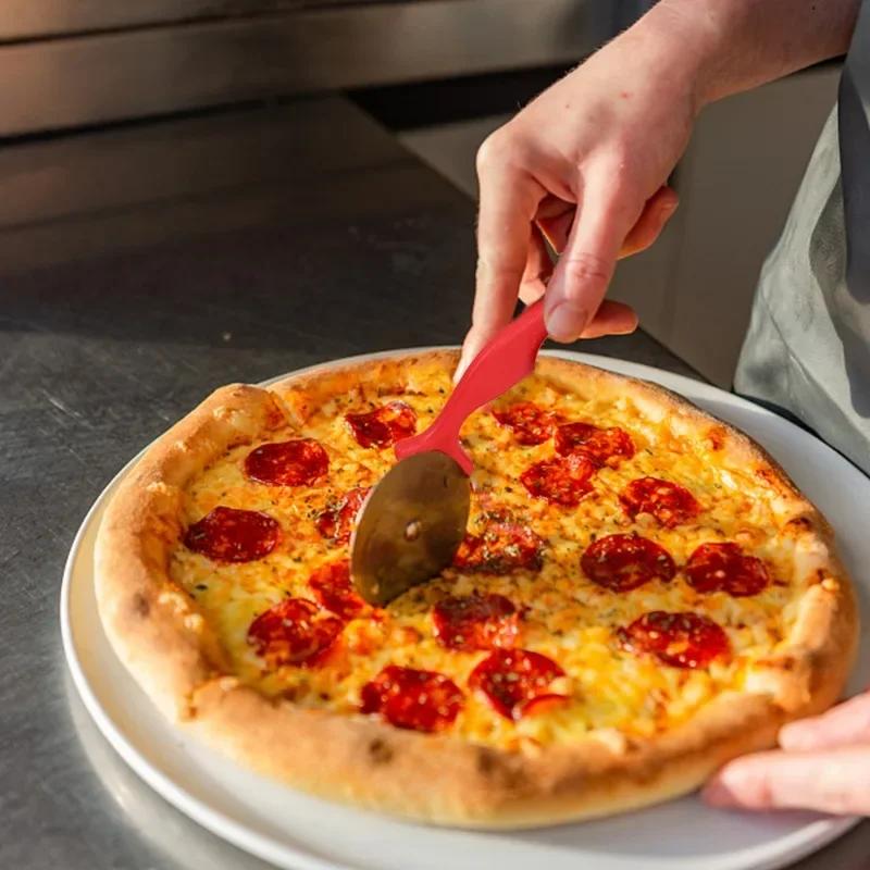 Rotella Taglia Pizza Acciaio 304 Coltello Rotante Tagliapasta Rullo Strumenti per Biscotti Fai da Te Strumento da Cucina Rullo per Pasta Manuale