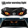 Solarbetriebene Auto-Dekoration Dämonenauge Fensterlicht, Wasserdichtes kabelloses dynamisches Warnzeichen mit Saugnapf Teufelslichtbecher, USB-Laden LED