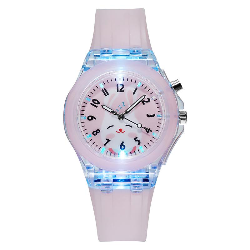 UTHAI BK146 Neue Cartoon Tier Kinderuhr mit Leuchtlicht, Silikon Blinklicht, Quarz Kinderuhr