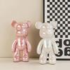Keramik 27cm Bunte Plattierung Bärenskulptur Zuhause Wohnzimmer Schreibtisch Dekorative Statue Neues Haus Innendekoration Ornamente