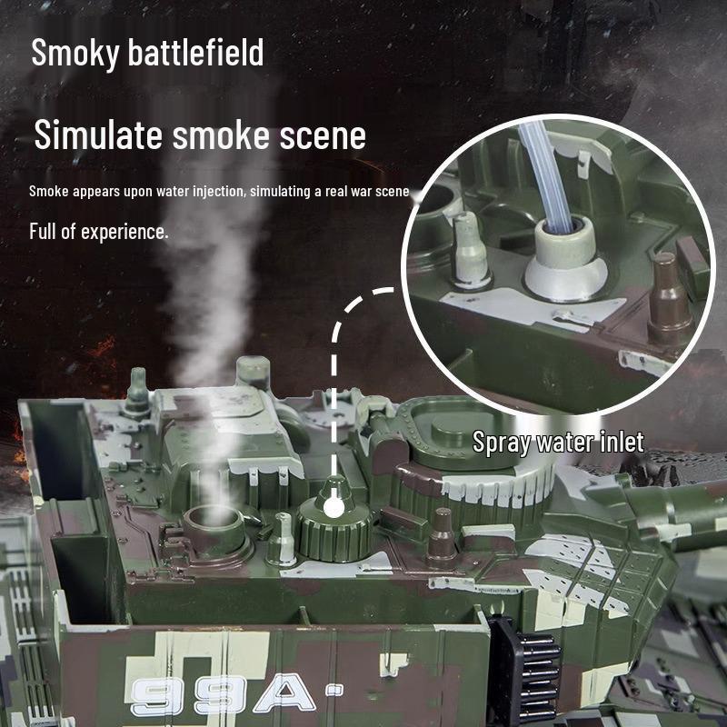 Remote Control Tank with Projectile Firing & Smoke Effect for Kids