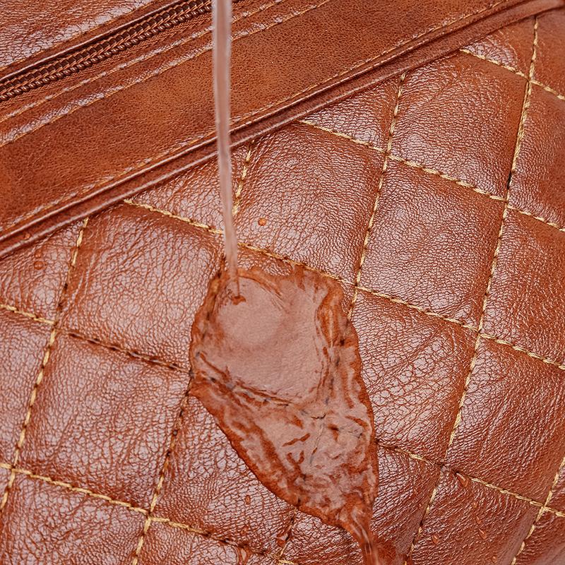 Large Capacity Shoulder Bag Soft Leather Women's Vintage Commuter Tote Bag Multi-Compartment Crossbody Bag