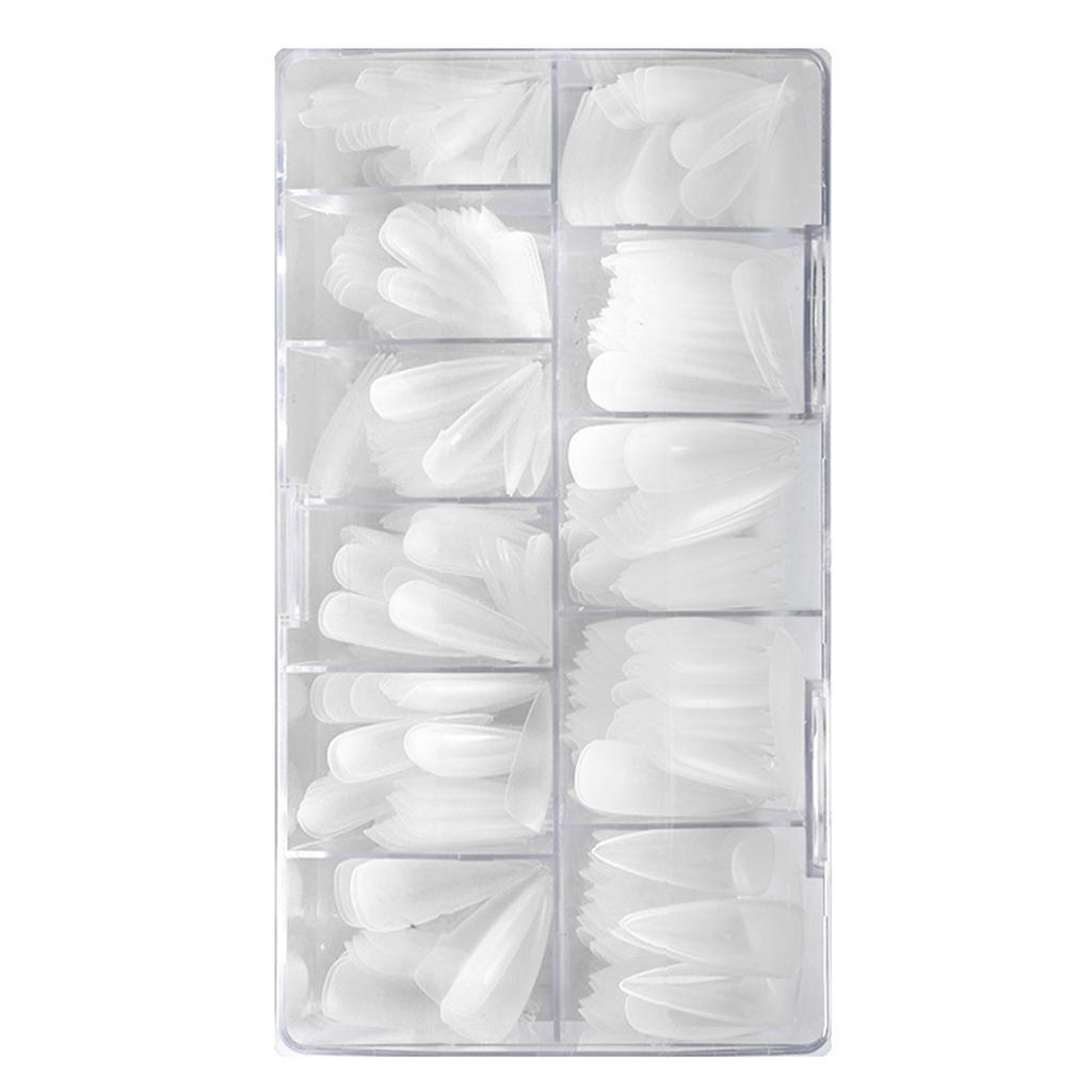 500Pcs Frosted False Nail Tips Half/Full Cover False Nail Tips Artificial Nail