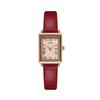 Ladies Roman Vintage Small Square Plate Student Versatile Bamboo Pattern Belt Quartz Waterproof Watch