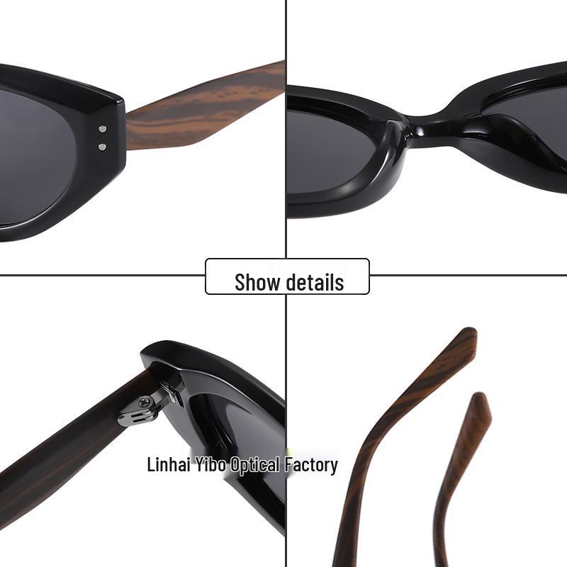 25 New Retro Small Frame Cat Eye Sunglasses for Women - High-End Anti-UV Fashion, Polarized, Trendy Street Style