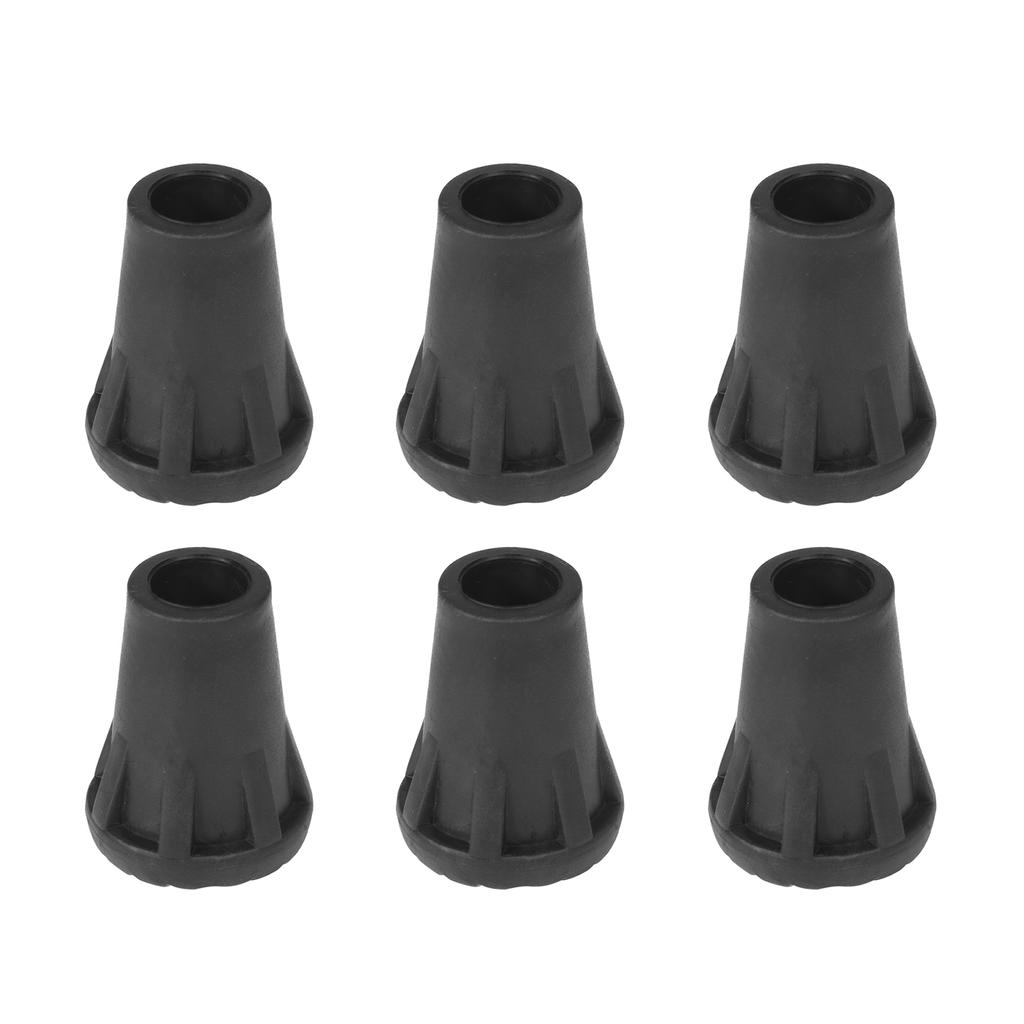 6pcs set Replacement Outdoor Trekking Hiking Pole Tip End Walking Stick Cap Cover Protector