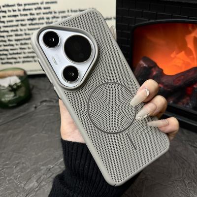 Mesh Heat Dissipation Magnetic Phone Case For Huawei Mate 80 70 60 Pura 80 70 Pro Ultra Breathable For Magsafe Slim Bumper Cover