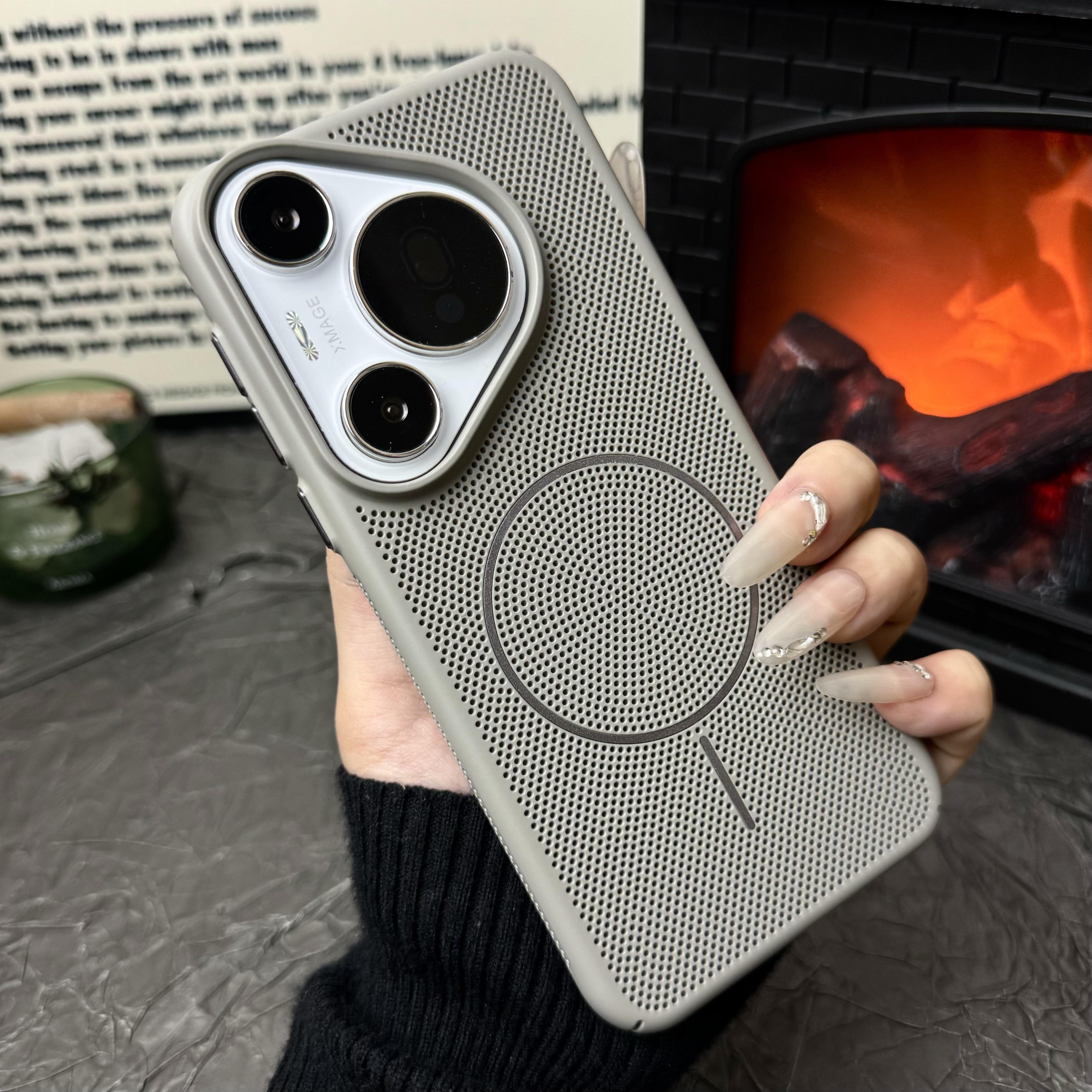

Сетчатый чехол для телефона с магнитом для рассеивания тепла для Huawei Mate 80 70 60 Pura 80 70 Pro, ультрадышащий, для Magsafe, тонкий бампер Huawei Mate 60