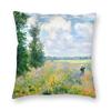 Claude Monet Printing Square Throw Pillow Cover Home Decor Printed World Famous Landscape Painting Cushion Cover For Living Room