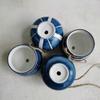 4-Pot Bright Pastel Ceramic Hanging Flower Planter Set (Blue)