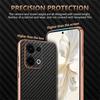 AZNS For Oppo Reno13 5G (Global) Case Electroplating Carbon Fiber Texture PU + TPU Phone Cover