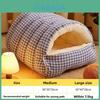 Dog And Cat Warm Enclosed Pet House With Washable Polyester Fabric For Cold Seasons