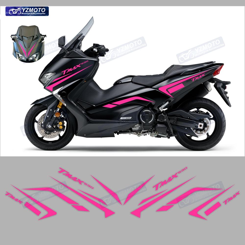 For Yamaha TMAX530 2017 2018 2019 TMAX Motorcycle Accessories Full Car Racing Fairing Sticker Waterproof Body Decal Stickers Kit