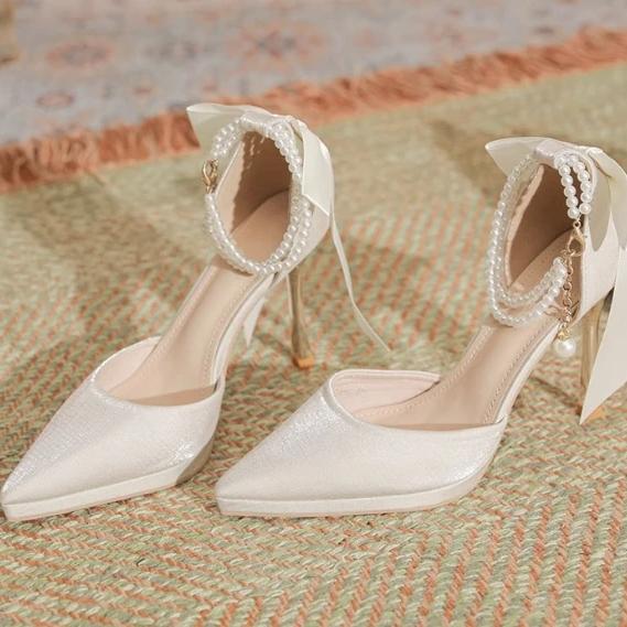 

Womens High Heels Temperament Pointed High-heel Shoes Elegant Banquet Party Shoes Platform High Heeled Sandals Women Dress Pumps 34 шампанського