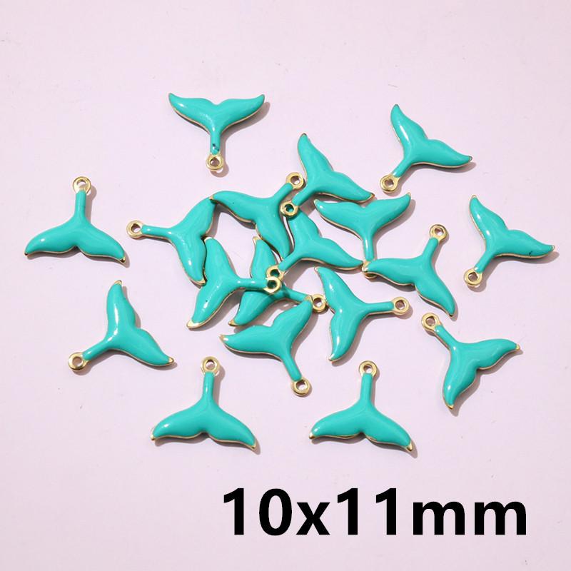 20pcs Stainless Steel Enamel Small Cute Charms Pendant Fish Starfish Coral Reef DIY Jewelry Making Accessories Findings