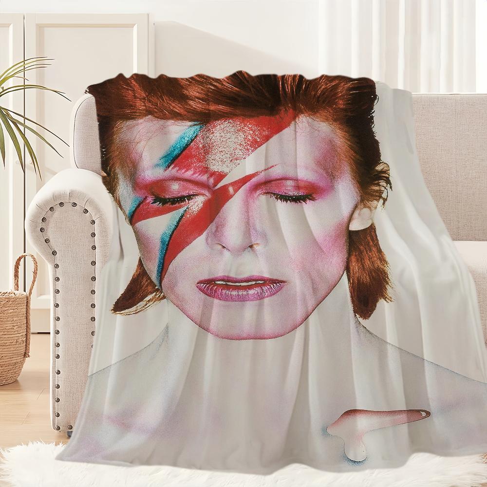 

Singer Lets Dance Blanket Plush Nap Sofa rug D-David for Living Room Warm B-Bowie Office Bedroom Birthday Home Travel Kid Gifts 30x40in