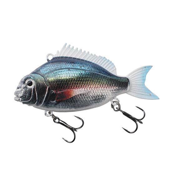 Hard Bait Swimbait with Treble Hook Realistic Looking Bright Color Natural Swimming Posture Portable Fishing Lure Fake Bait