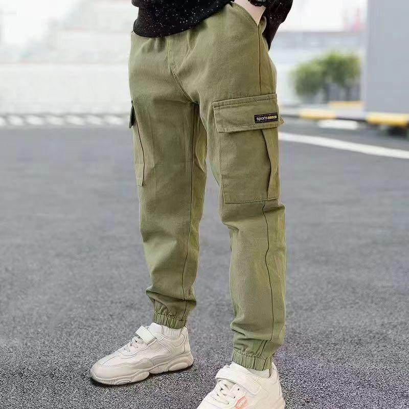 Boys' Trendy Spring & Autumn Casual Trousers 2026 - New Medium & Large Baby Work Pants