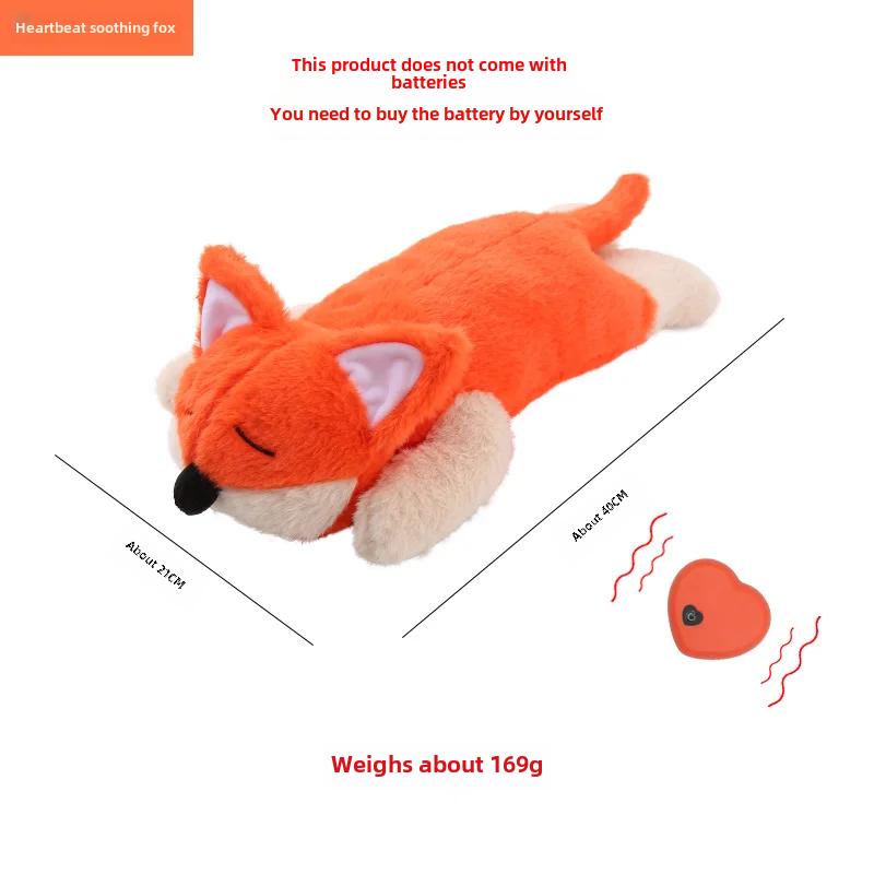 

Pet Products Soothing Plush Animal Dog Toys Simulate Heartbeat Anxiety Soothing Companion Sleeping Aid Dog Toys