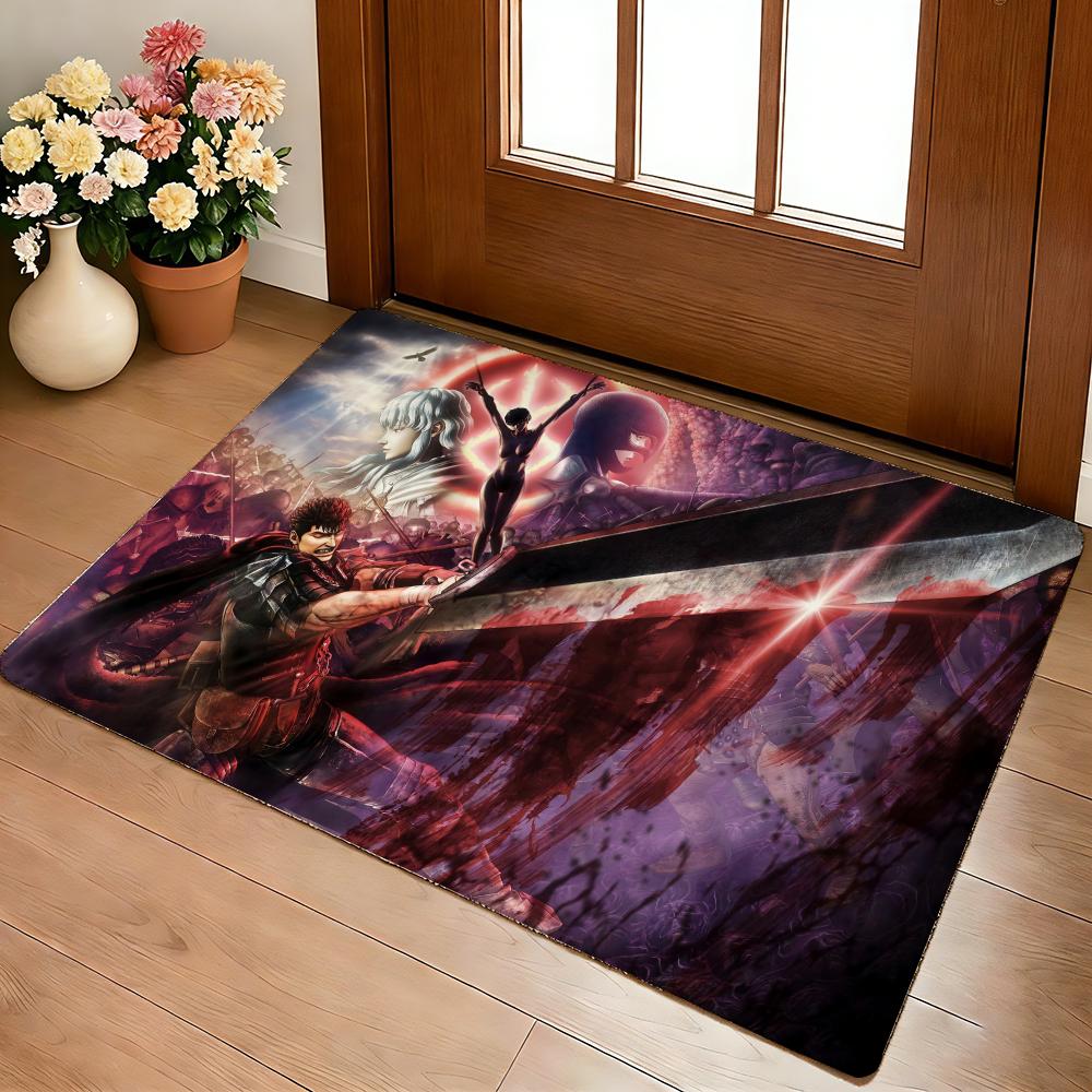 Guts Sword In Berserk Berserk Floor Mat Cozy Flannel Soft Thick Non-Slip Mat For Living Room Bedroom Kitchen Decor Rugs