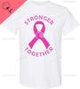 Kropsis Stärker Zusammen Rosa Schleife Unterstützung Brustkrebsbewusstsein Unisex Und Unisex Kurzarm Baumwolle T-Shirt