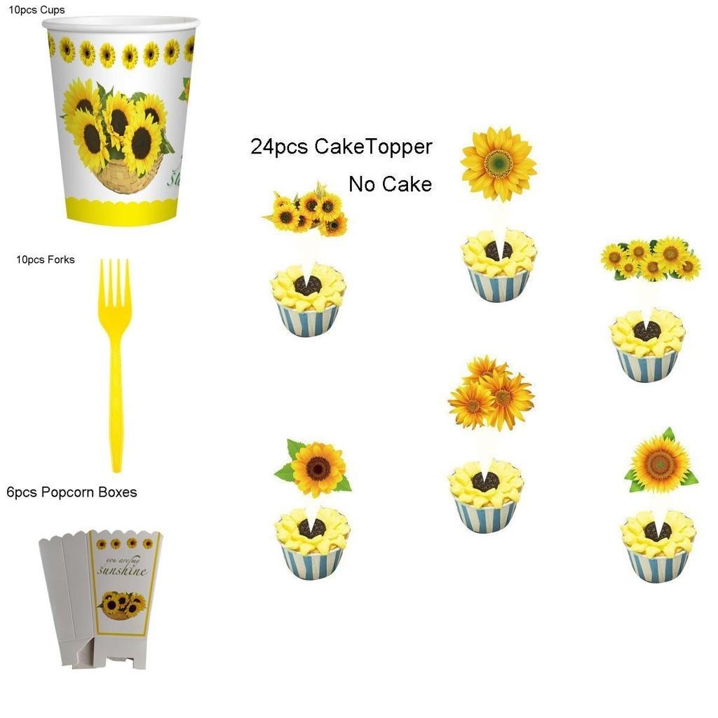 Cheerful Sunflowers Theme Party Decoration Set For Memorable Baby Showers And Kids Birthdays
