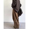 Men's Japanese Style High Waist Retro Wide-Leg Pants - Autumn/Winter Slimming Casual Drape Suit Pants