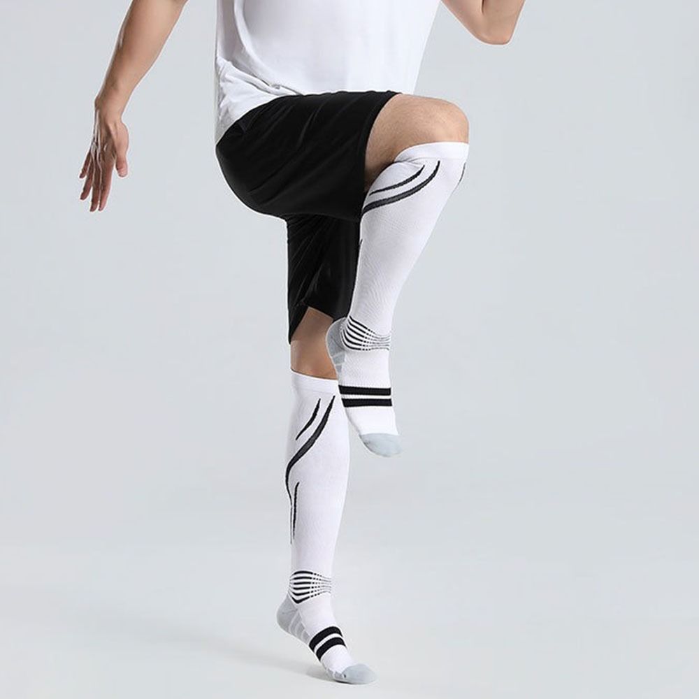 1 Pair Comfortable Fitness Long Leg Socks Knee High Cycling Calf Socks  for Men and Women