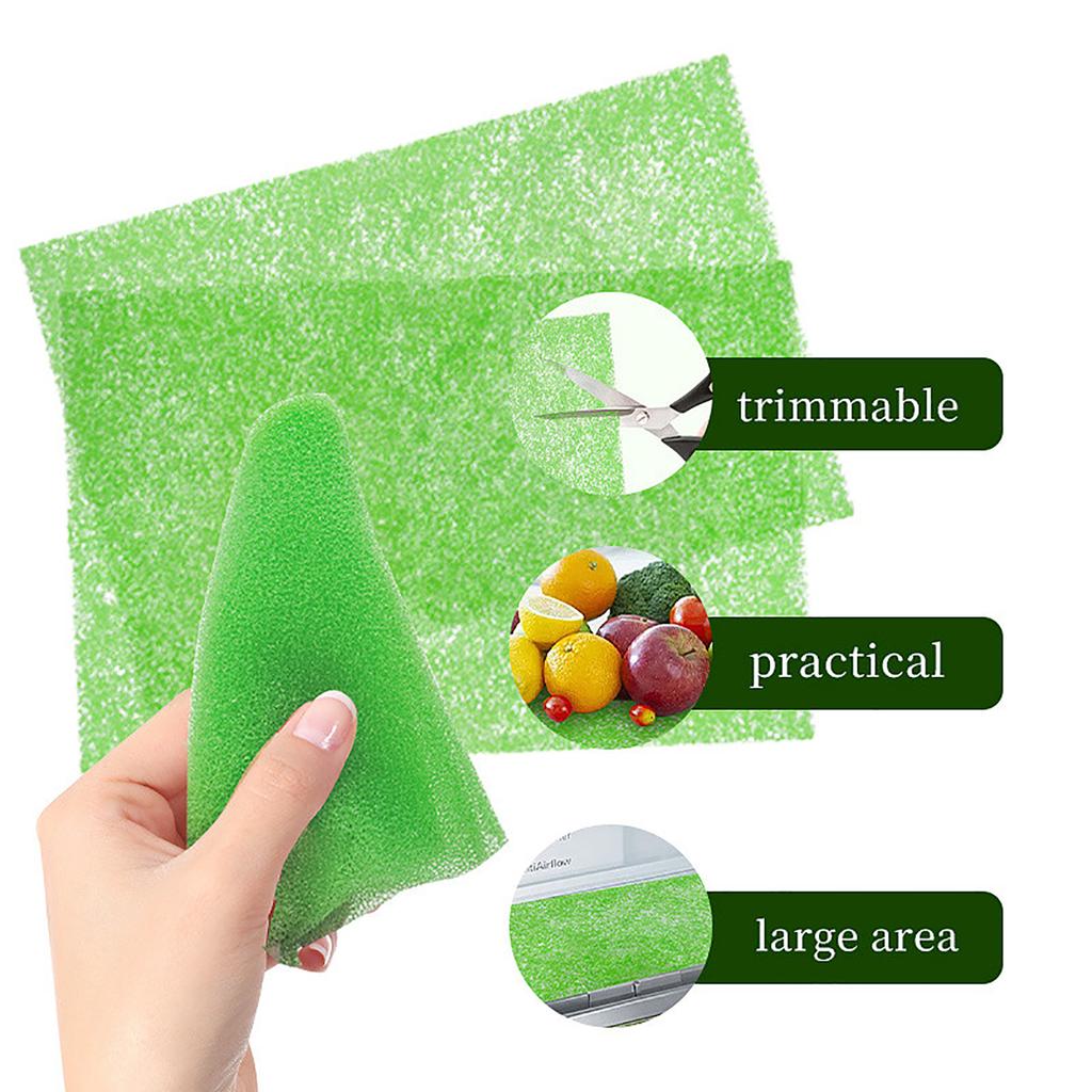 Refrigerator Mold Mats Set Of 4, Cuttable Drawer Liners, Fresh-Keeping And Storage Organizer Pads