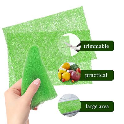 Refrigerator Mold Mats Set Of 4, Cuttable Drawer Liners, Fresh-Keeping And Storage Organizer Pads