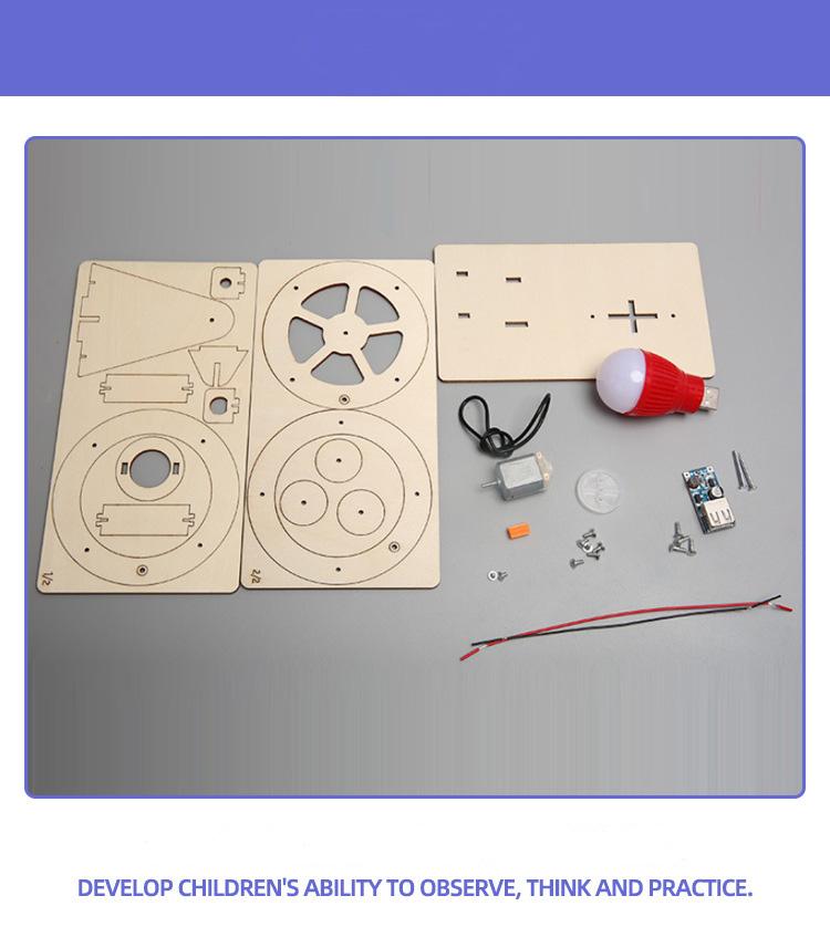 DIY Hand-Operated Generator Science Physics Small Experiment Hand-Assembled Children's Science And Education Toys