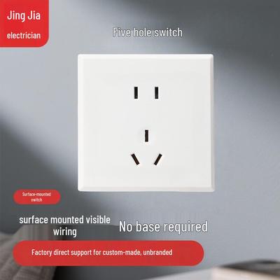 86 Type Multi-Hole Surface Mounted Wall Switch Panel with Single/Double Control