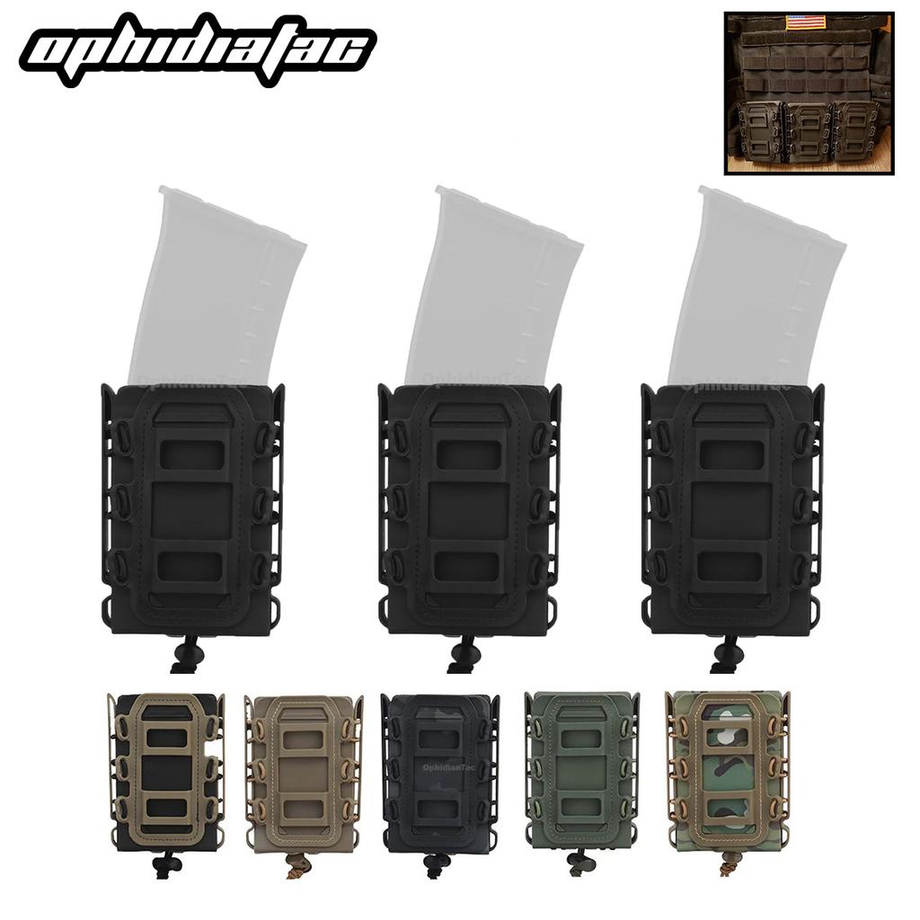 5.56 Magazine Pouch Carrier Fast Mag Flexible Molle for AK 74/47 AR M4 5.56/7.62 Mag Pouch Rifle Pistol Magazine Holder