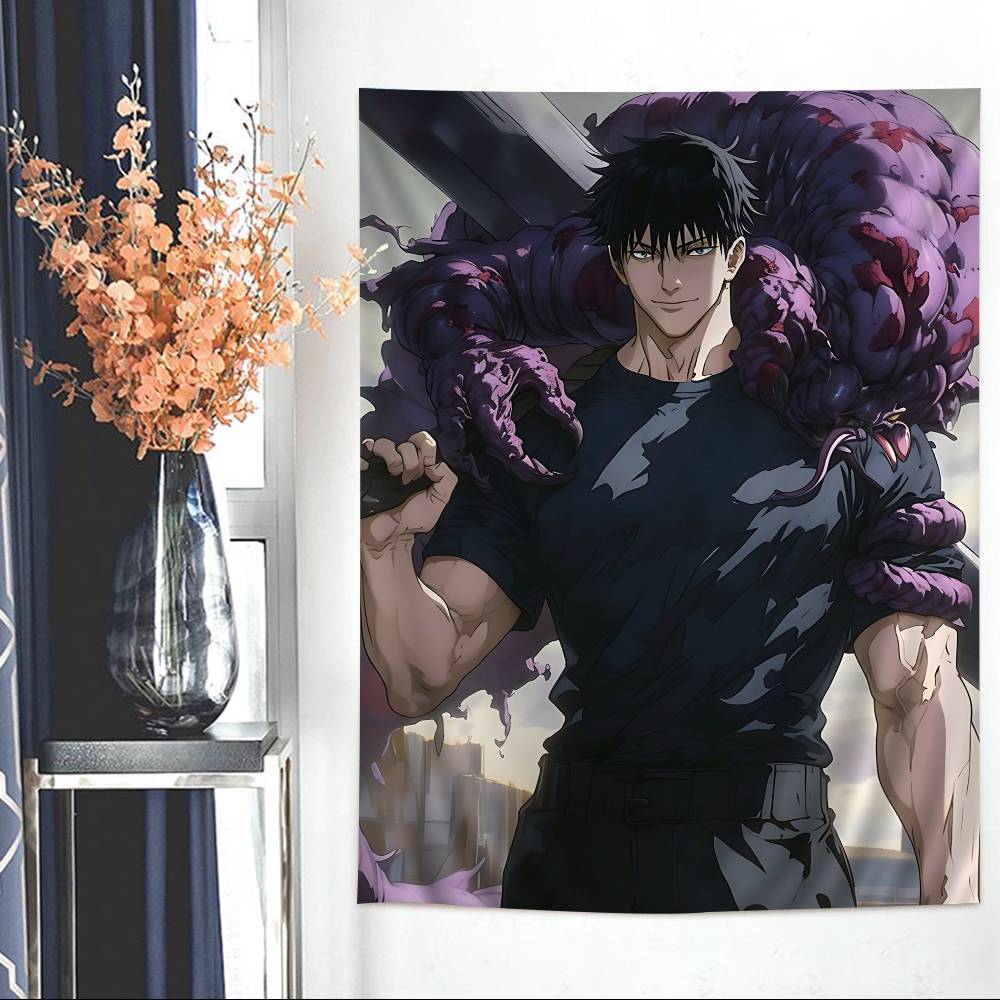Jujutsu Kaisen Fushiguro Anime Printed Large Wall Tapestry Art Science Fiction Room Home Decor Decor Blanket
