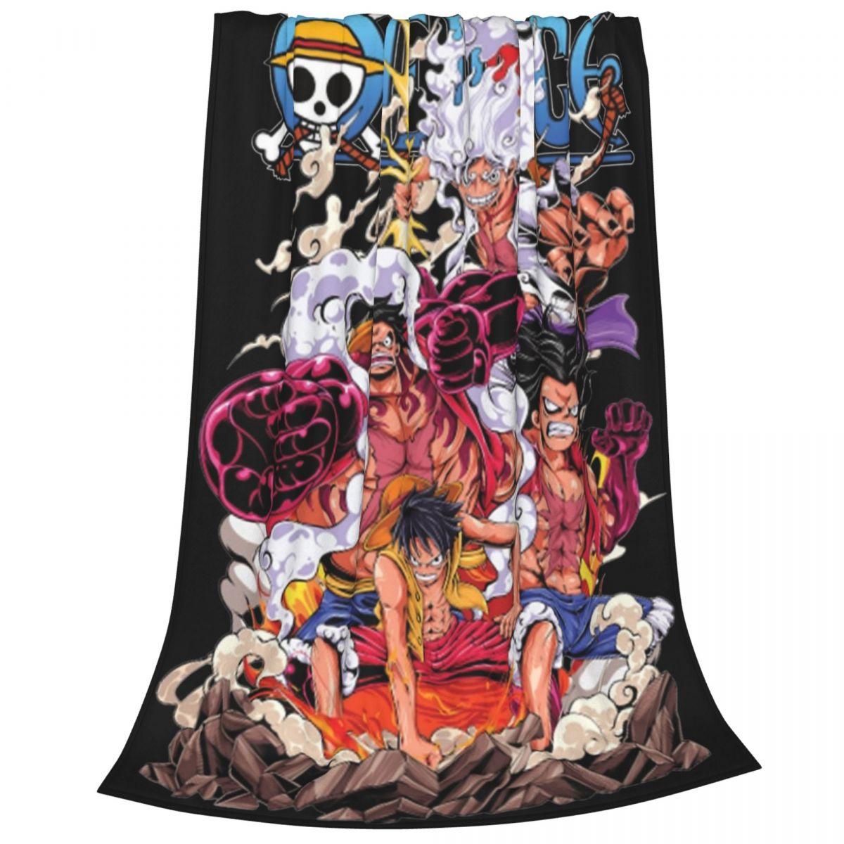 Monkey D Luffy Gear 5 One Piece Blanket Anime Flannel Funny Soft Throw Blanket For Bedshed All Season 30x40in