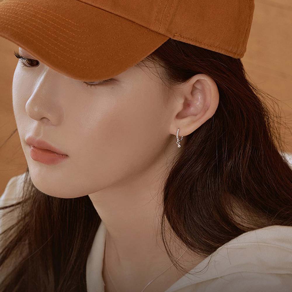 Mädchen Temperament Perlen Koreanische Kupfer Ohrbügel Creolen Modeschmuck Ohrstecker