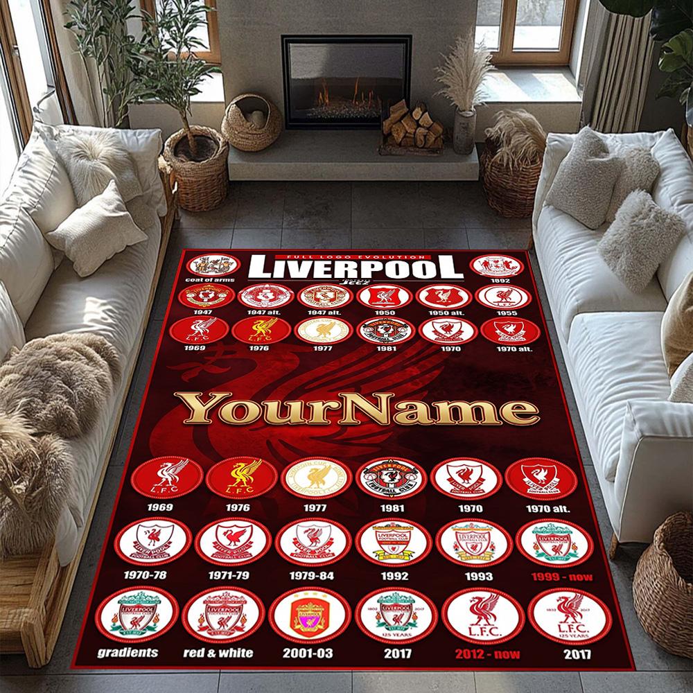 Liverpool Customize Your Name Carpet Suitable for Entryway Outdoor Decorate room Dormitory Antislip Carpet Anime Office Decor