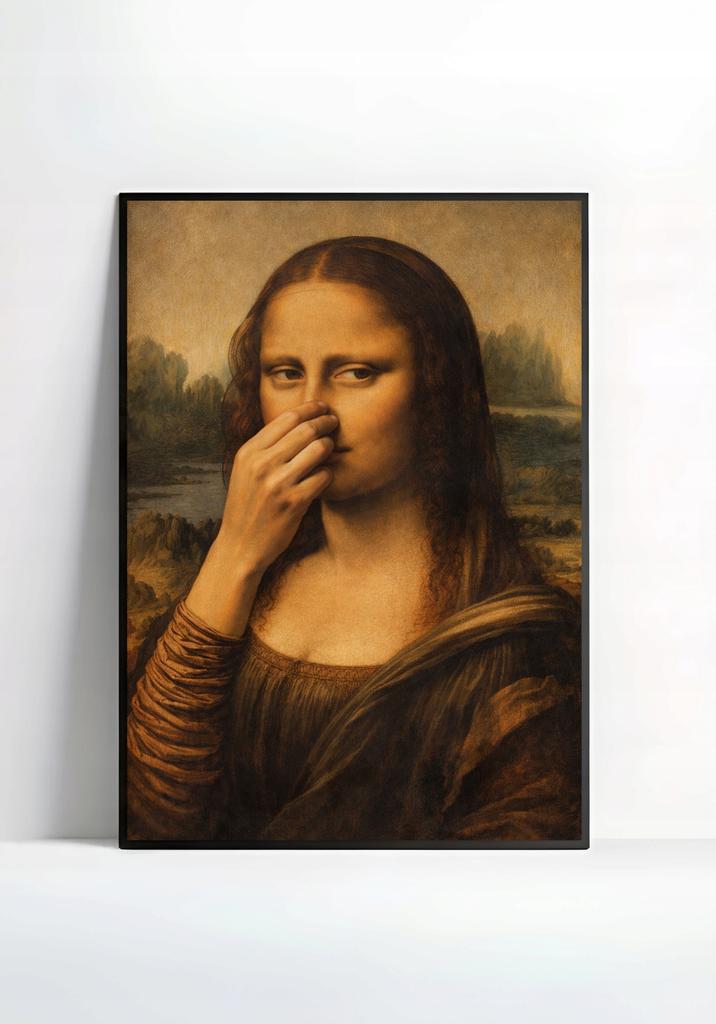 Mona Lisa Poster 30X40 Funny Retro Style Graphics