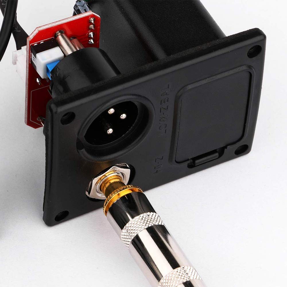 asdfs Acoustic Guitar Preamp Pickup Tuner 5-Band EQ Equalizer Piezo System with Volume Knob LCD Display Built-in Microphone