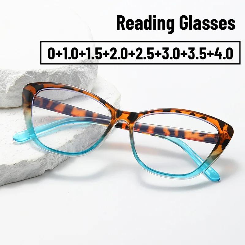 Men Women New Cat-eye Large Frame Presbyopia Glasses Fashionable Personalized High-definition Anti-blue Light Reading Glasses