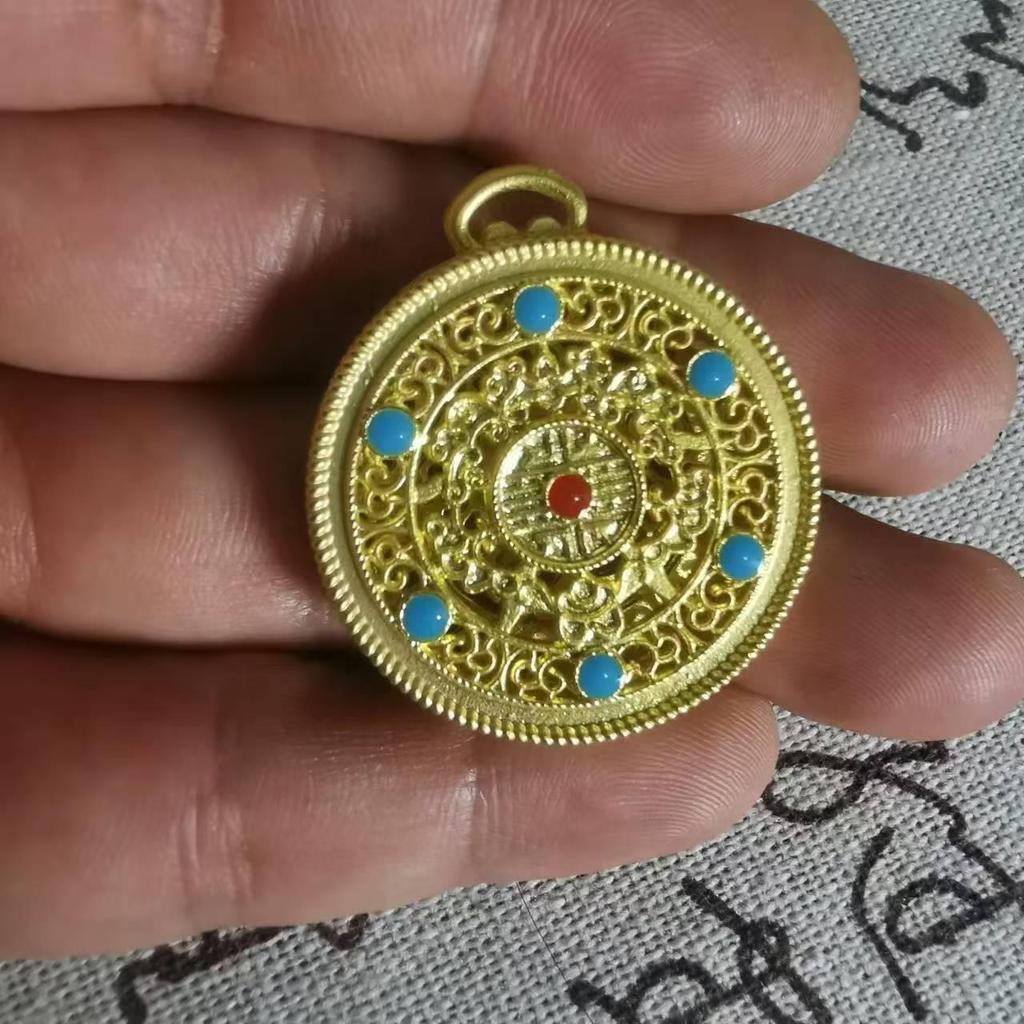 Vietnamese Sand Gold Maitreya Buddha Pendant Necklace for Men & Women